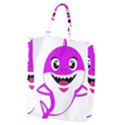 Purple Shark Fish Giant Grocery Tote View2