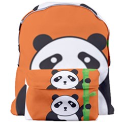 Panda Animal Orange Sun Nature Giant Full Print Backpack by Semog4