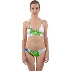 Sloth Branch Cartoon Fantasy Wrap Around Bikini Set by Semog4