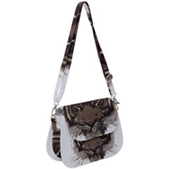 Tiger Comic Cartoon Animal Saddle Handbag by Semog4