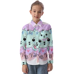 Cat Valentine-s Day Valentine Kids  Long Sleeve Shirt by Semog4