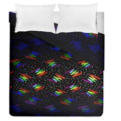 Rainbows Pixel Pattern Duvet Cover Double Side (queen Size)