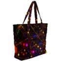 Abstract Light Star Design Laser Light Emitting Diode Zip Up Canvas Bag View2