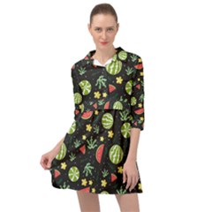 Watermelon Berries Patterns Pattern Mini Skater Shirt Dress by Semog4