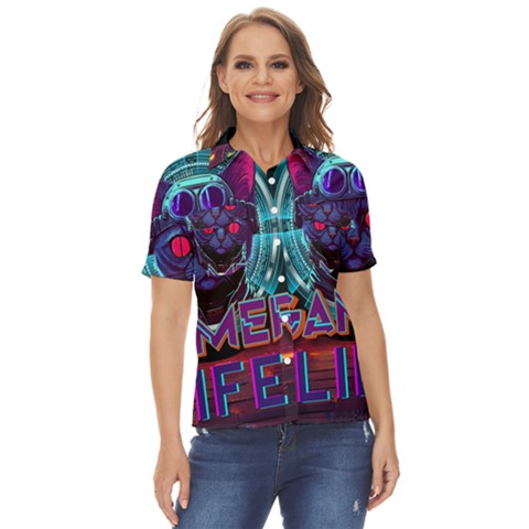 Gamer Life Women s Short Sleeve Double Pocket Shirt by minxprints