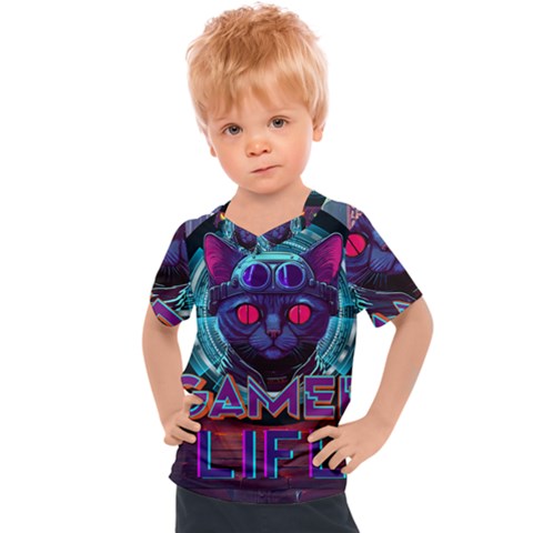 Gamer Life Kids  Sports Tee by minxprints