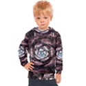 Flower Fractal Art Cool Petal Abstract Kids  Hooded Pullover View1