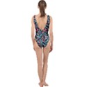 Leaves Leaf Pattern Patterns Colorfu Center Cut Out Swimsuit View2