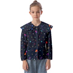 Abstract Minimalism Digital Art Abstract Kids  Peter Pan Collar Blouse by Semog4