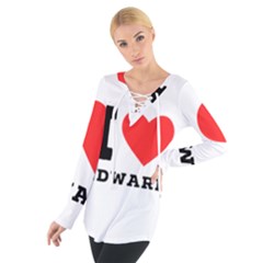 I Love Edward Tie Up Tee by ilovewhateva