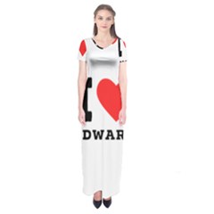 I Love Edward Short Sleeve Maxi Dress by ilovewhateva