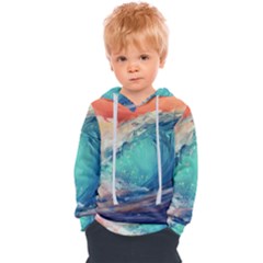 Artistic Wave Sea Kids  Overhead Hoodie by Semog4