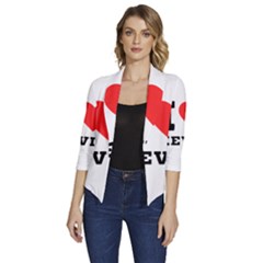 I Love Kevin Women s Draped Front 3/4 Sleeve Shawl Collar Jacket by ilovewhateva