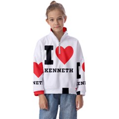 I Love Kenneth Kids  Half Zip Hoodie by ilovewhateva