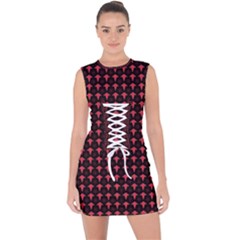 Arrow Pentagon Desktop Wallpaper Geometric Pattern Lace Up Front Bodycon Dress by Jancukart