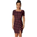 Arrow Pentagon Desktop Wallpaper Geometric Pattern Fitted Knot Split End Bodycon Dress View1