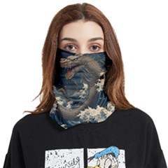 Sea Dragon Kanagawa Sea Monster Face Covering Bandana (two Sides) by Jancukart