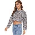 Mandala Circles Drawing Pattern Women s Lightweight Cropped Hoodie View2