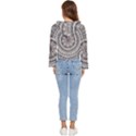 Mandala Circles Drawing Pattern Women s Lightweight Cropped Hoodie View4