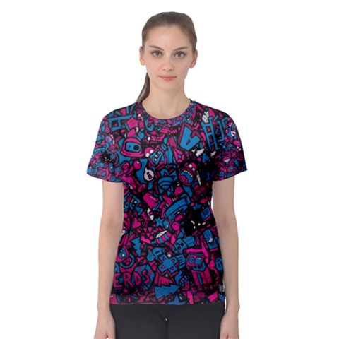 Grafitti Graffiti Abstract Artwork Digital Women s Sport Mesh Tee by Semog4