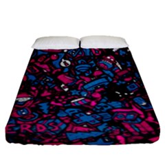 Grafitti Graffiti Abstract Artwork Digital Fitted Sheet (queen Size) by Semog4