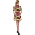 Watermelon Pattern Slices Fruit Belted Shirt Dress View2