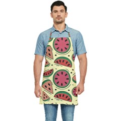 Watermelon Pattern Slices Fruit Kitchen Apron by Semog4