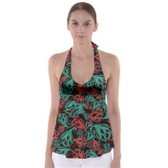 Flower Patterns Ornament Pattern Babydoll Tankini Top by Semog4