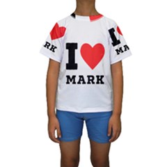 I Love Mark Kids  Short Sleeve Swimwear by ilovewhateva