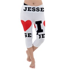 I Love Jesse Lightweight Velour Capri Yoga Leggings by ilovewhateva