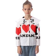 I Love James Kids  Peter Pan Collar Blouse by ilovewhateva