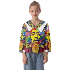 Psychedelic Rock Jimi Hendrix Kids  Sailor Shirt by Semog4