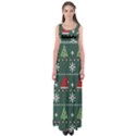 Beautiful Knitted Christmas Pattern Empire Waist Maxi Dress View1