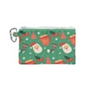 Colorful Funny Christmas Pattern Canvas Cosmetic Bag (Small) View1