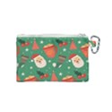 Colorful Funny Christmas Pattern Canvas Cosmetic Bag (Small) View2