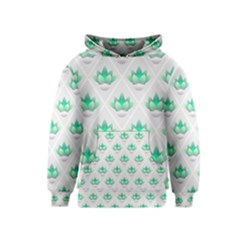 Plant Pattern Green Leaf Flora Kids  Pullover Hoodie by Semog4