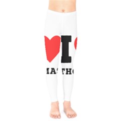 I Love Thomas Kids  Leggings by ilovewhateva