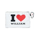 I love william Canvas Cosmetic Bag (Small) View2