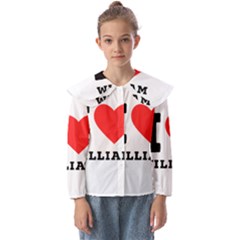 I Love William Kids  Peter Pan Collar Blouse by ilovewhateva