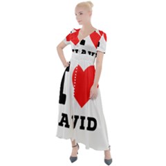 I Love David Button Up Short Sleeve Maxi Dress by ilovewhateva