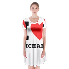 I Love Michael Short Sleeve V-neck Flare Dress by ilovewhateva