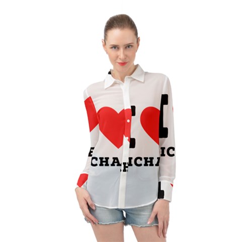 I Love Michael Long Sleeve Chiffon Shirt by ilovewhateva