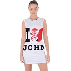 I Love John Lace Up Front Bodycon Dress by ilovewhateva