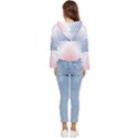 Dots-pointillism-abstract-chevron Women s Lightweight Cropped Hoodie View4