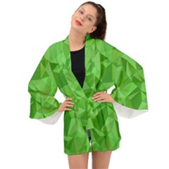 Mosaic-tile-geometrical-abstract Long Sleeve Kimono by Semog4