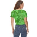 Mosaic-tile-geometrical-abstract Twist Front Crop Top View4