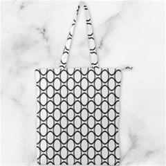 Black-pattern-halftone-wallpaper Double Zip Up Tote Bag by Semog4