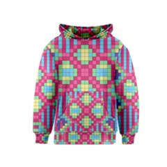 Checkerboard-squares-abstract---- Kids  Pullover Hoodie by Semog4