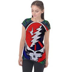 Grateful Dead Cap Sleeve High Low Top by Semog4