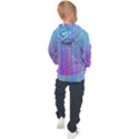 Blue Magenta Speckles Line Kids  Hooded Pullover View2